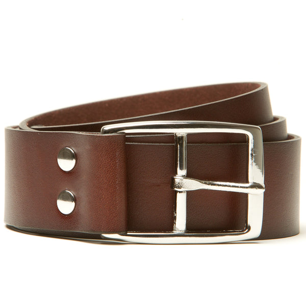 Women's Brown Leather - Hidden Flap Belt